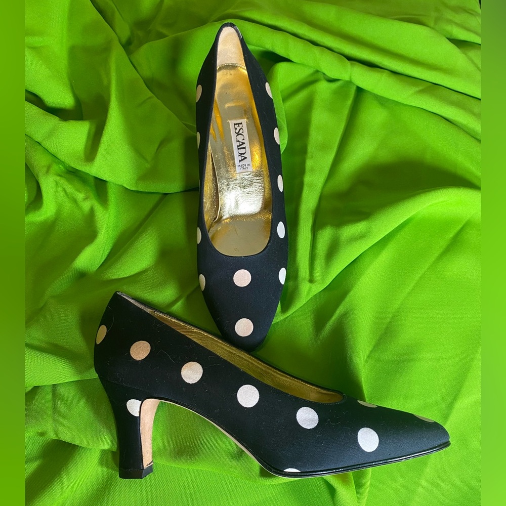 80s VTG Escada Heels DEADSTOCK NEW VINTAGE - Picture 4 of 15